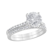 Diamond Wedding Set - 4 Ct Round Center