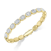 Shy Creation - 1.00Ct Diamond Baguette Flexible Bangle