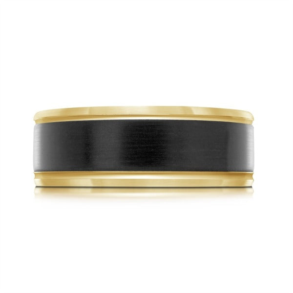Carbon Fiber, Gold & Tantalum Mardini Wedding Band
