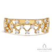 Couture Silk Mesh Thin Diamond Fashion Ring