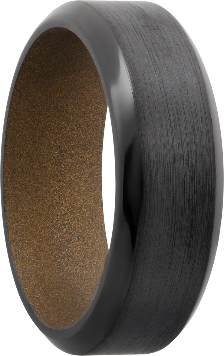 Zirconium 8mm band with a Burnt Bronze Cerakote sleeve