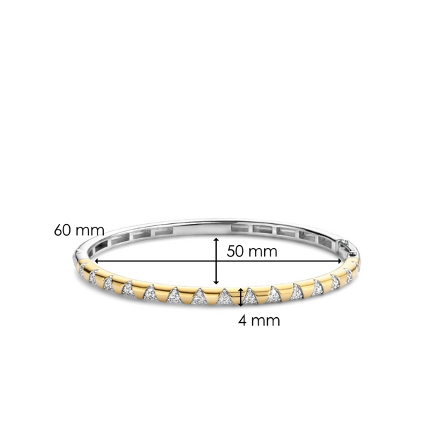 SHY CREATION- YELLOW GOLD WIDE PAVE DIAMOND BAND