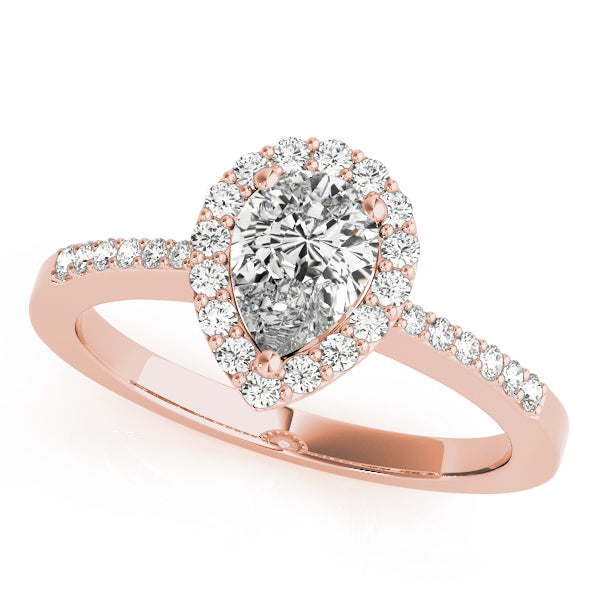 ENGAGEMENT RINGS HALO PEAR & TRILLION