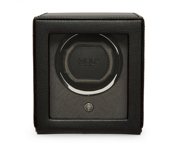 WOLF - "Cub" Watch Winder with Cover - Black