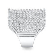 SHY CREATION- YELLOW GOLD WIDE PAVE DIAMOND BAND