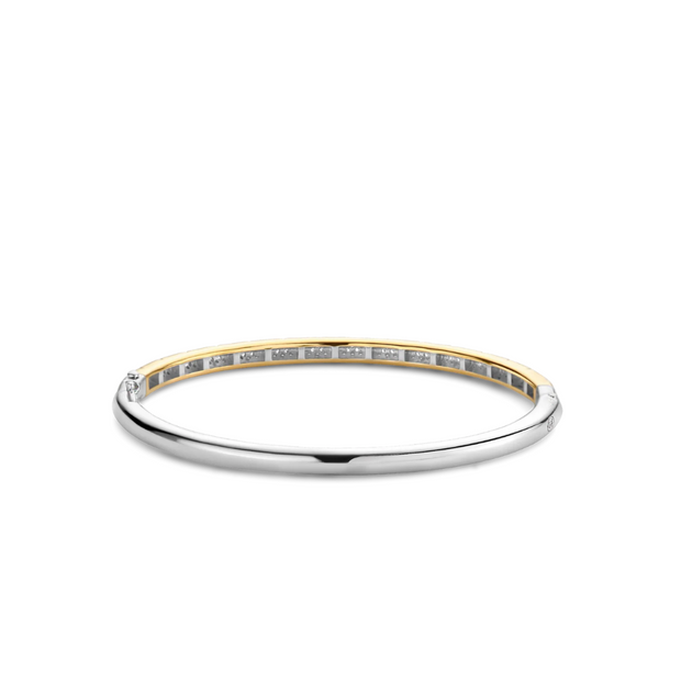 SHY CREATION- YELLOW GOLD WIDE PAVE DIAMOND BAND